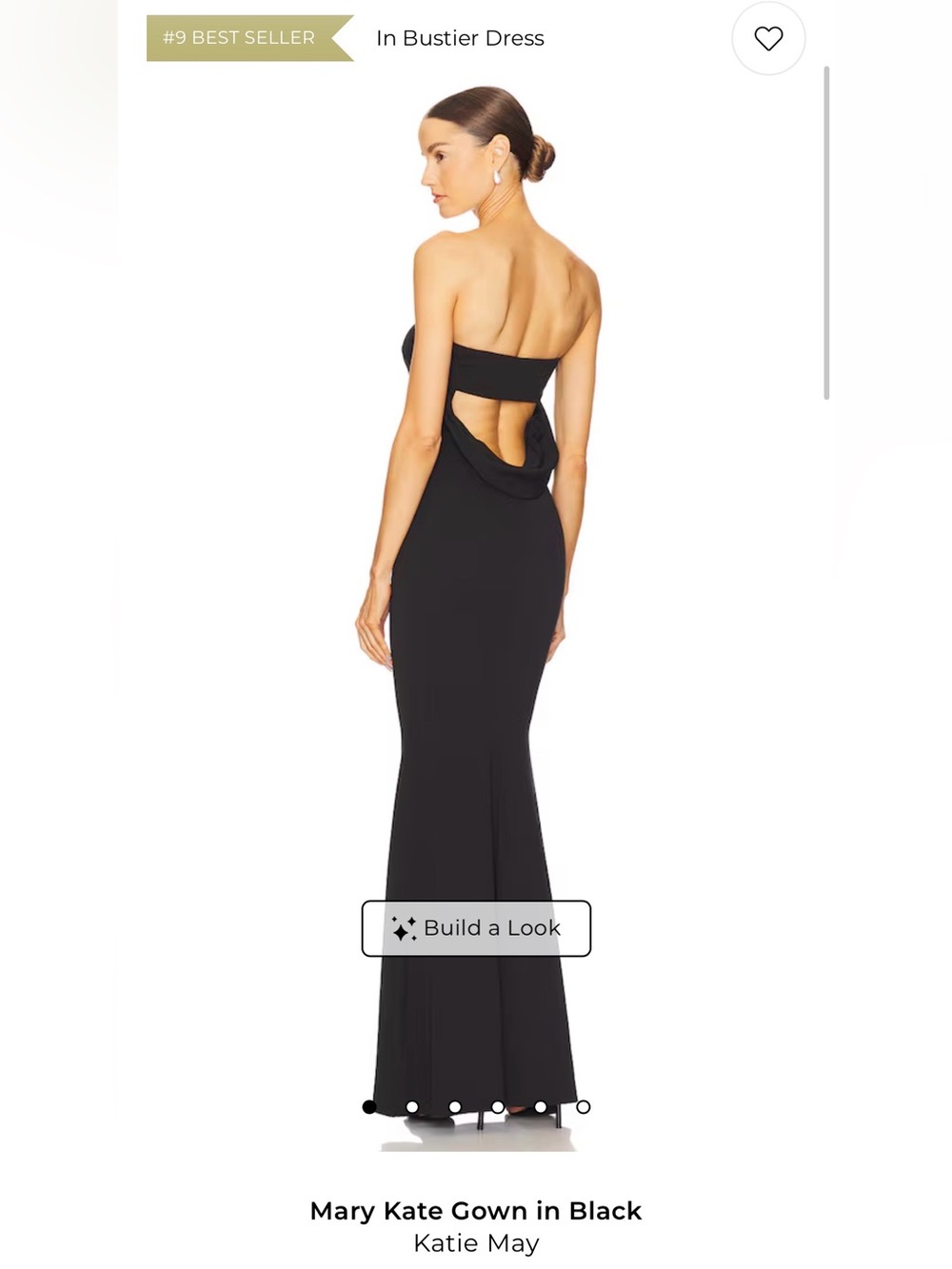 Revolve Black Strapless Evening Dress